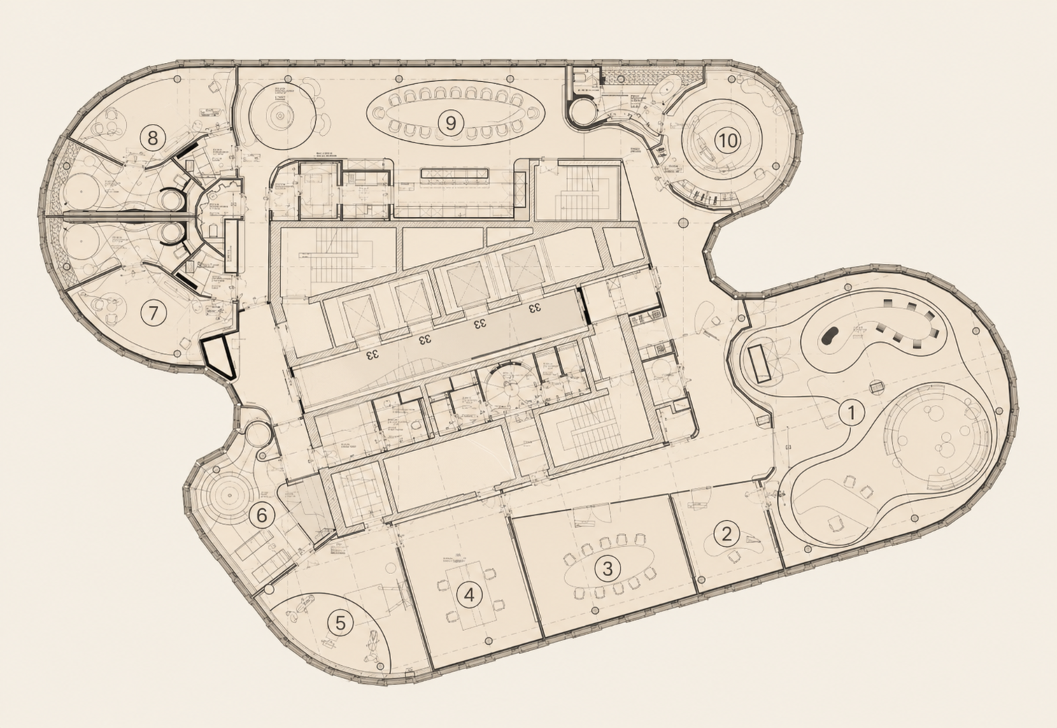Floor 33 plan at Upper West